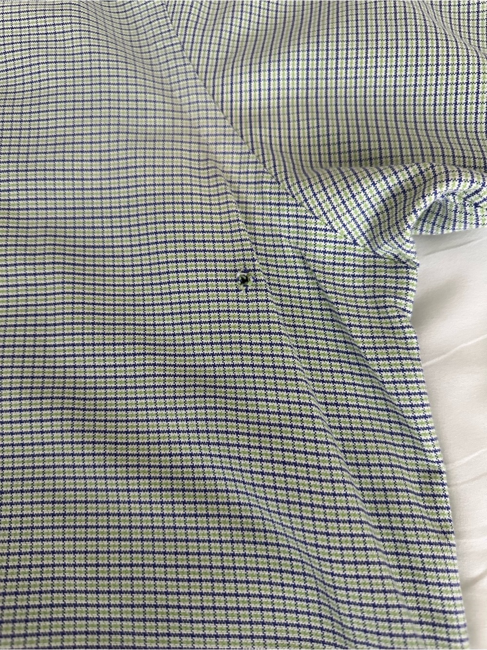 Ralph Lauren Men’s Short-Sleeve Button-Down Shirt in Light Green Check - Picture 7 of 7
